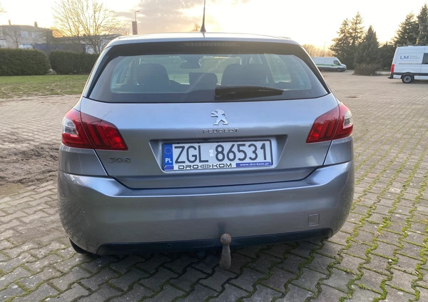 Peugeot 308 cena 37000 przebieg: 145212, rok produkcji 2017 z Goleniów małe 211